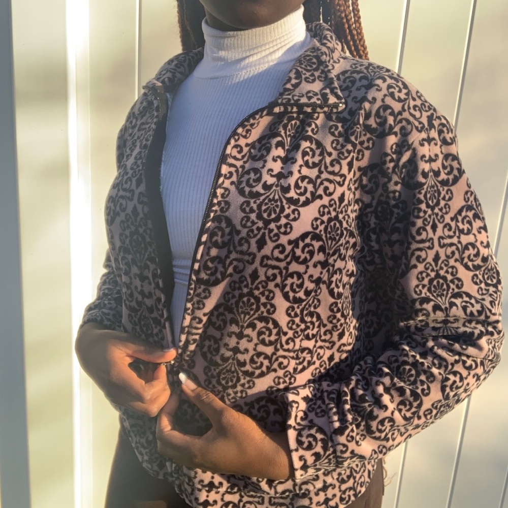 JANE ASHLEY brown vintage patterned jacket